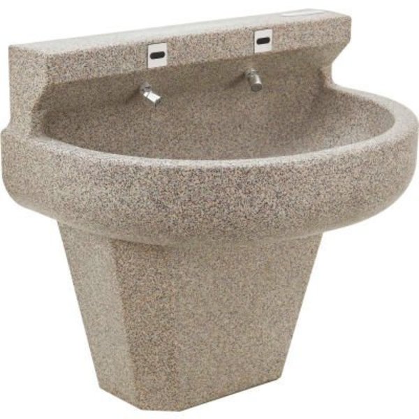 Gec Global Industrial Wall Mounted Wash Fountain, 2 Station, Sensor-Operated 604083
